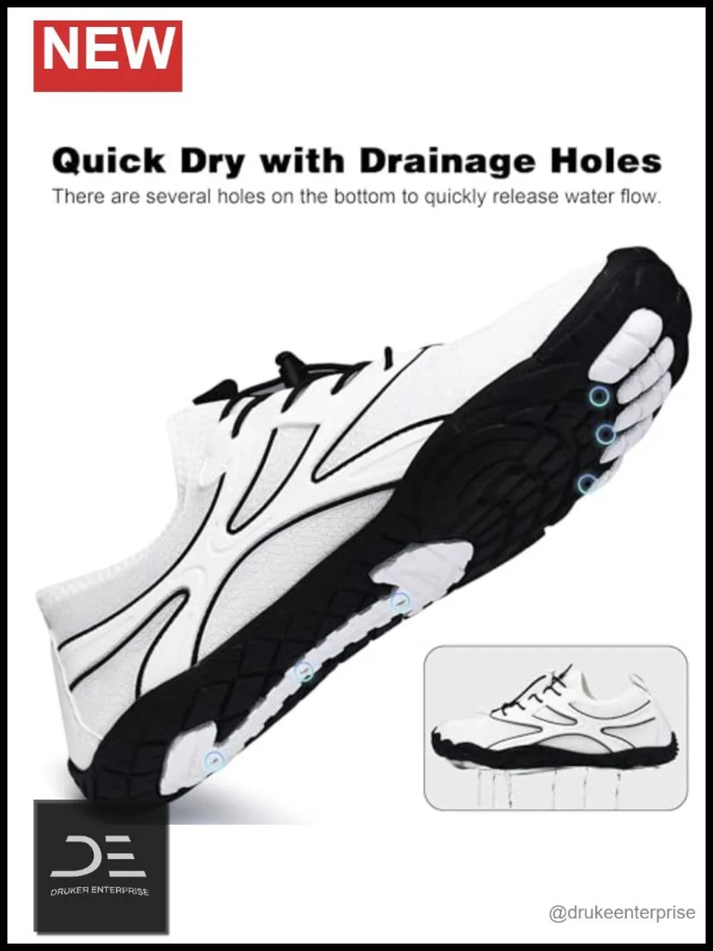 Breathable Quick-Dry Water Shoes with Rubber Outsole